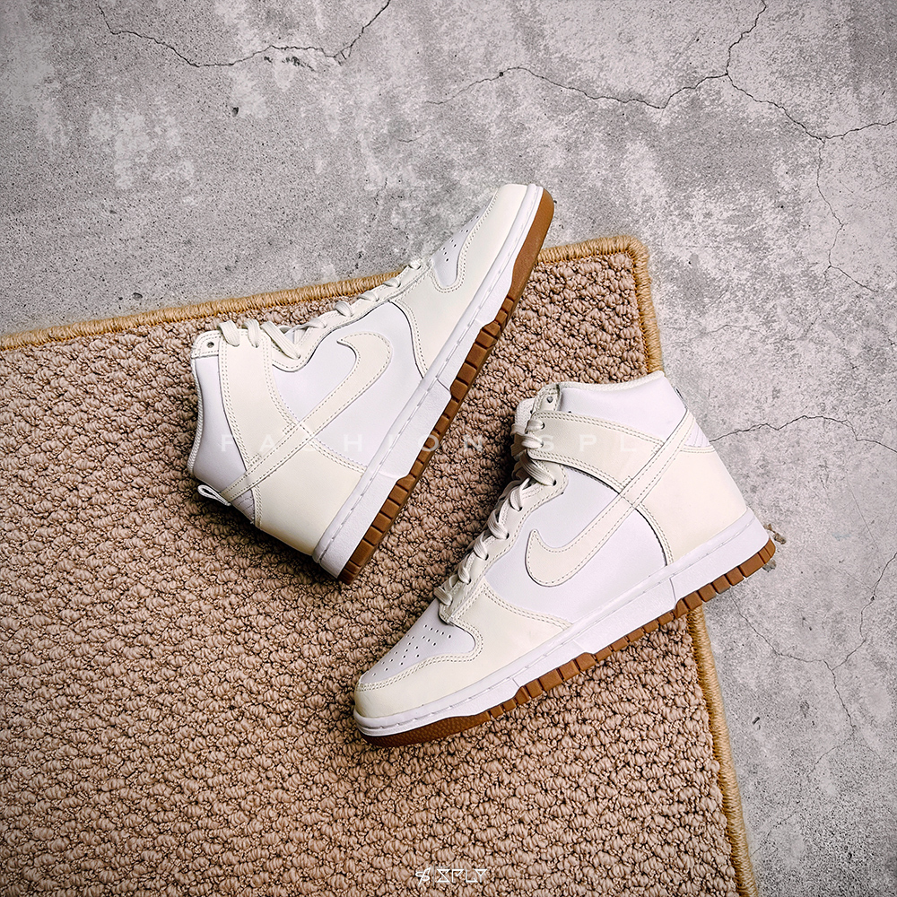 Nike Dunk High Sail Gum 奶油白 米白 卡其底 DD1869-109