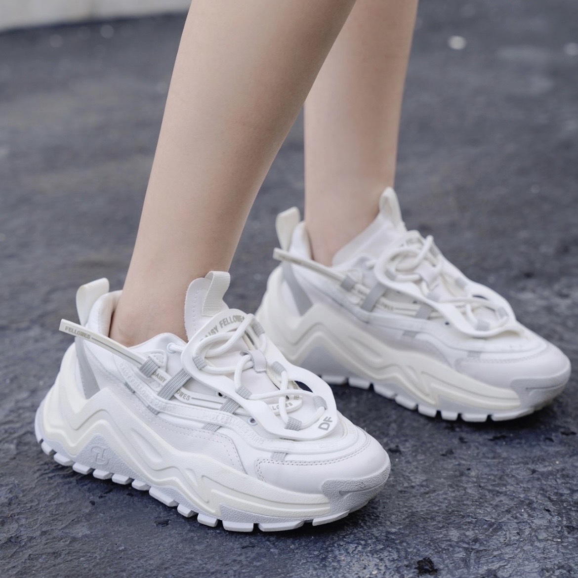 Daisy Fellows 黛西法羅 魔鬼一號 白銀灰 老爹鞋 H2293-3