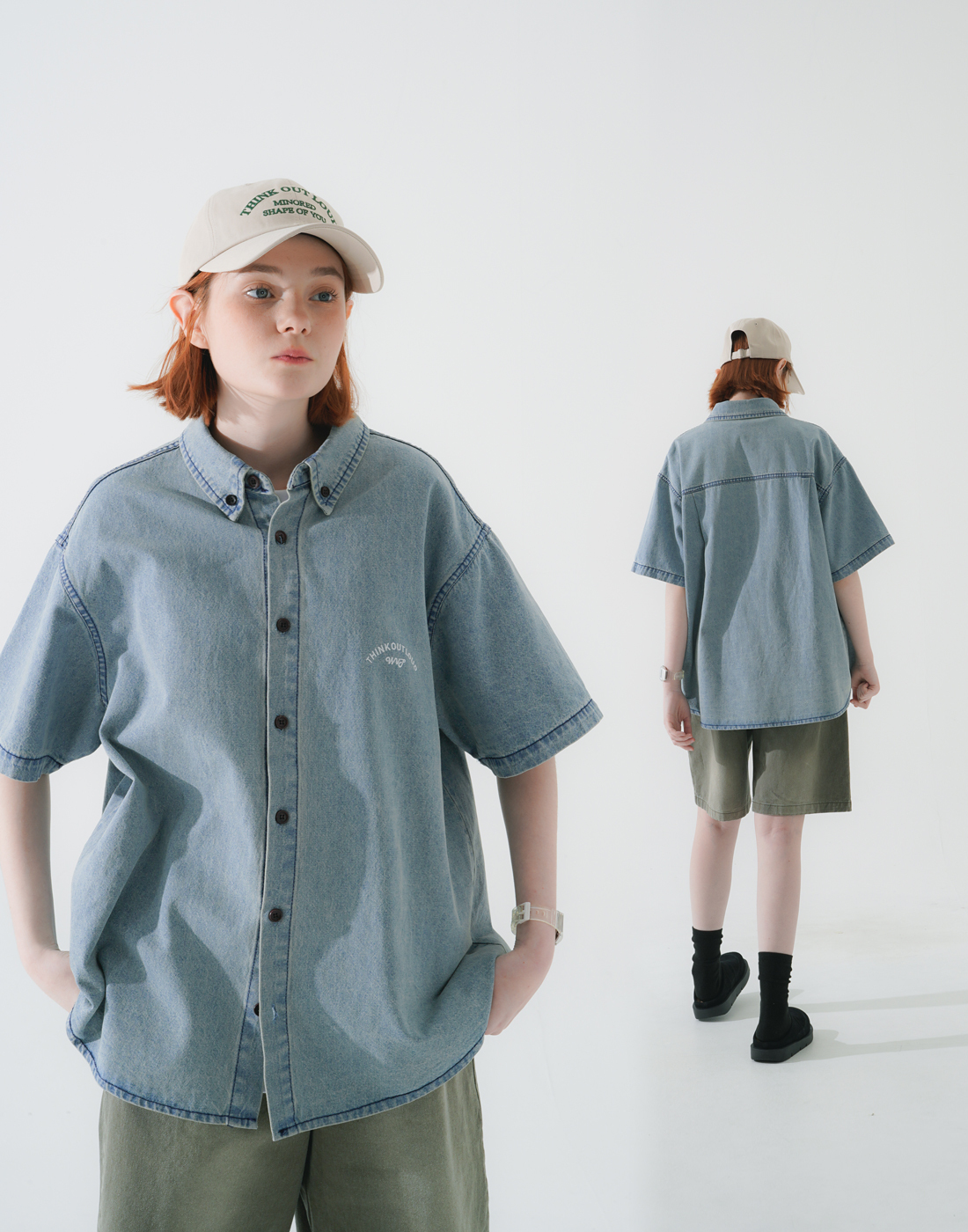 <預購> 韓國WV PROJECT Summer Loud 牛仔短袖襯衫