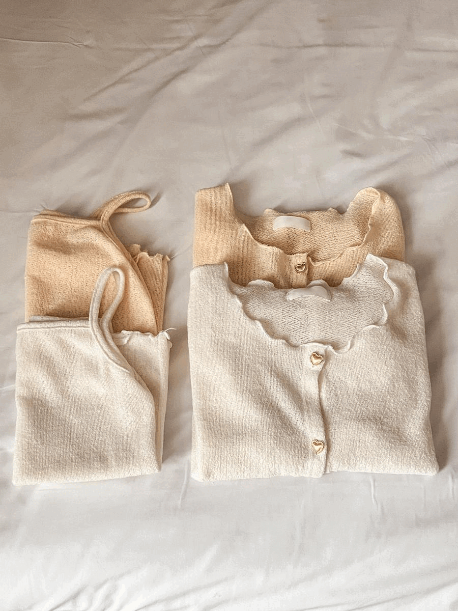 〈17/4～21/4 連線DAY 3〉甜美愛心鈕扣Top Set