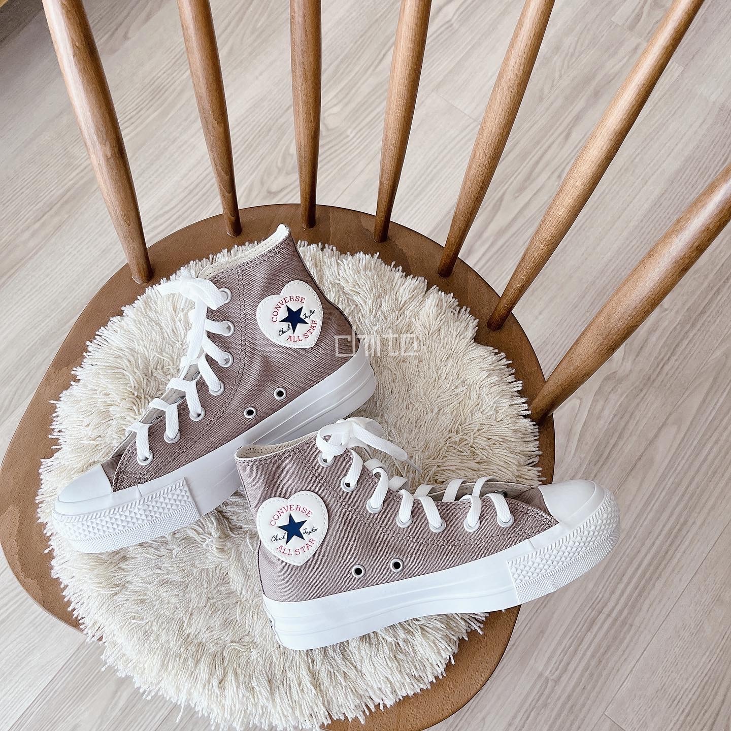 converse heartpatch 可可愛心小厚底微增高