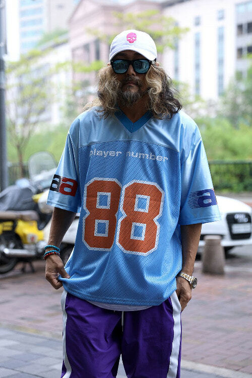 88金屬網眼運動短袖T恤