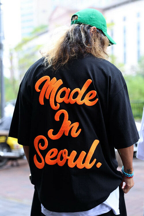 首爾毛圈紗刺繡短袖T恤