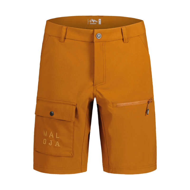 【MALOJA】男防潑水彈力短褲 / 23MA35220-[琥珀、綠]