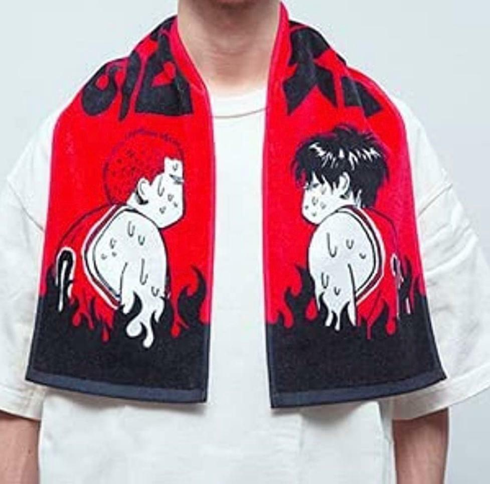 Slam Dunk男兒當入樽運動毛巾紅色