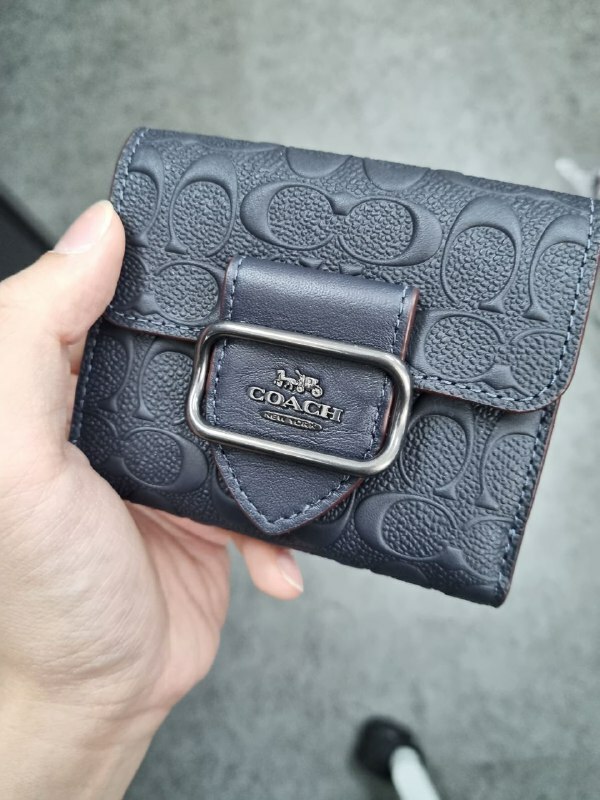 [S] COACH CF855 QBF23 SIGNATURE LEATHER SM MGN WLT,QB/MIDNIGHT MULTI, 195031761447 (SCO353)