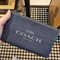 [S] COACH CH386 DENIM CCH LARGE CRN ZIP,DENIM, 195031831461 (SCO363)