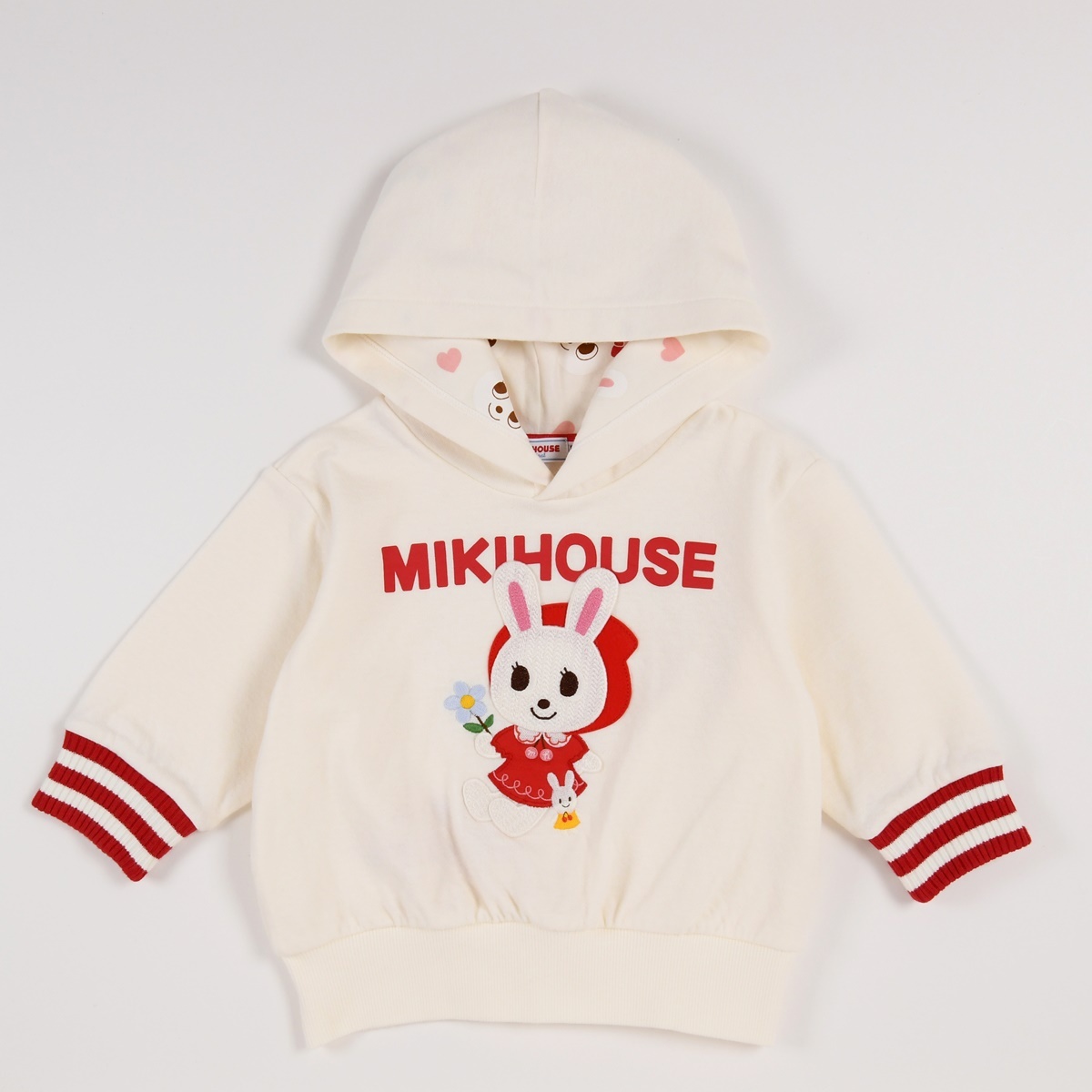 兔子刺綉連帽衛衣