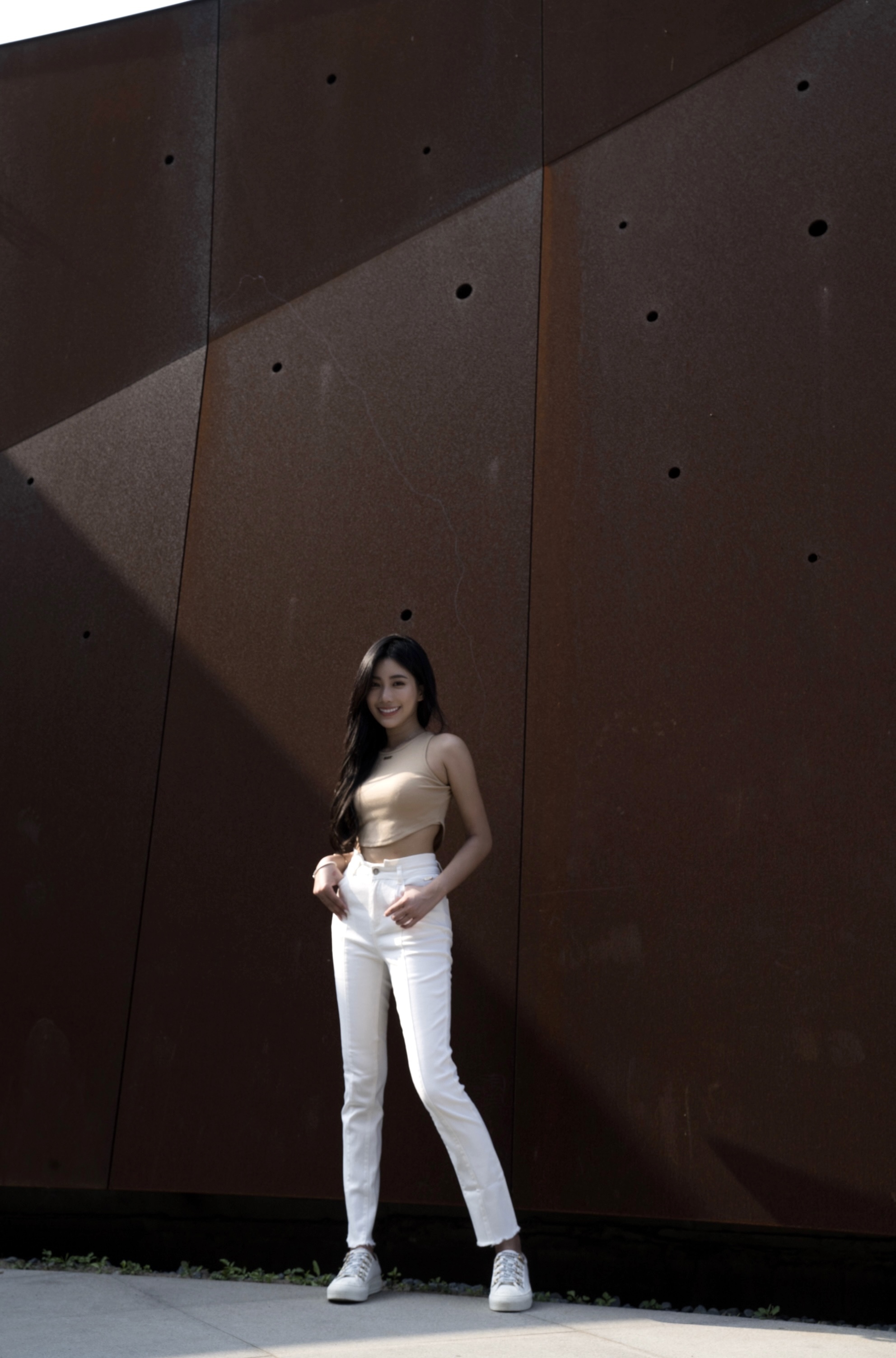 氣質美人🔖白色牛仔長褲