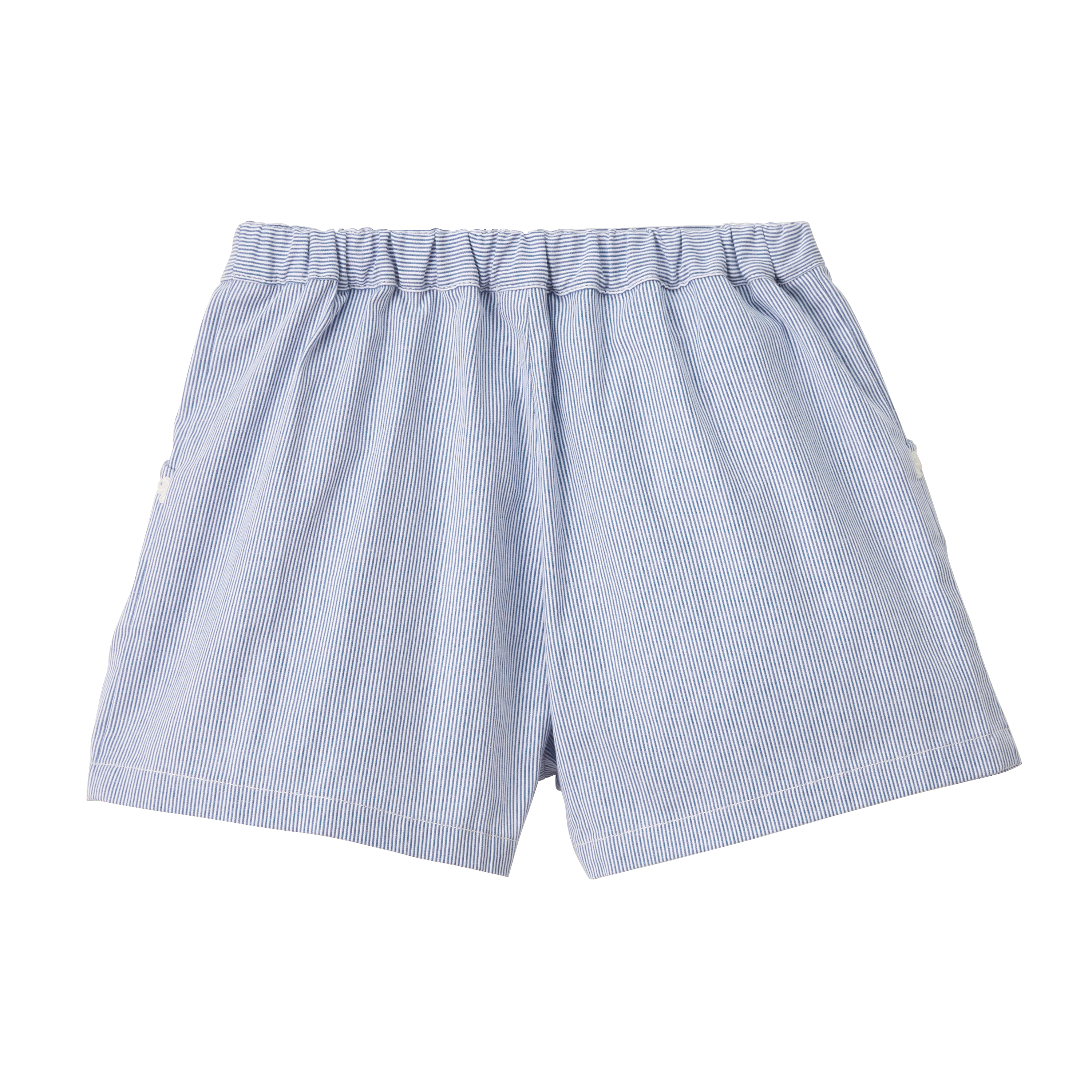 條紋花朵刺綉短褲