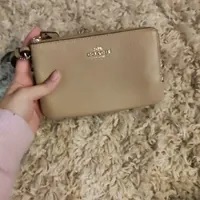 [S] COACH 6649 LEATHER DOUBLE CORNER ZIP,IM/TAUPE, 195031253577 (SCO370)