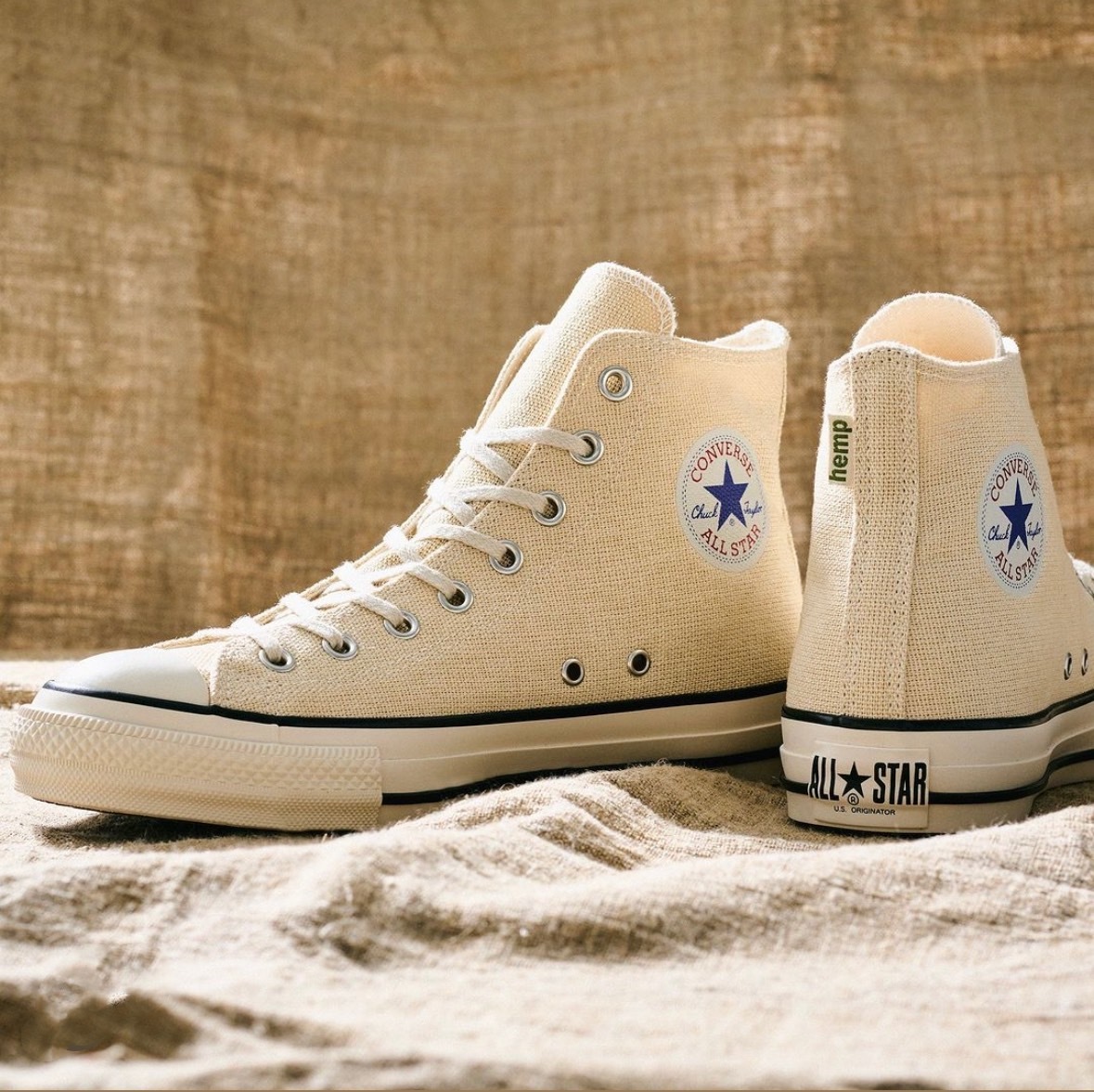 31309050 日本限定CONVERSE ALL STAR US HEMP HI 亞麻水洗高筒