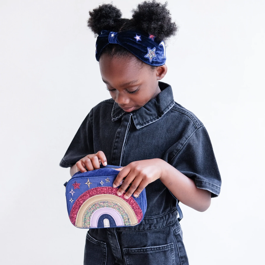 Rainbow Galaxy Velvet Bag