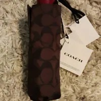 [S] COACH C4322 UV SIGNATURE MINI UMBRELLA,CHESTNUT 1941 RED, 195031376849 (SCO382)