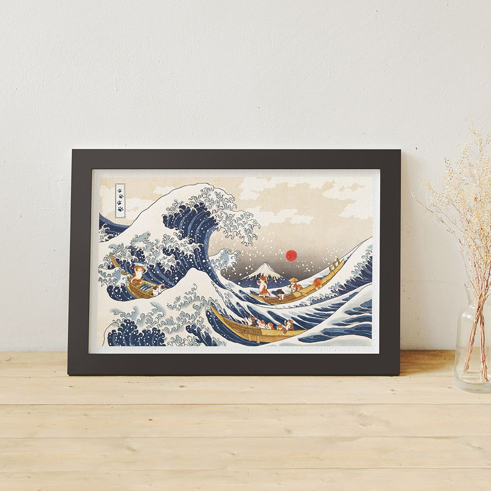 海浪圖 神奈川冲浪里（The Great Wave off Kanagawa）（魔域积木MOYU