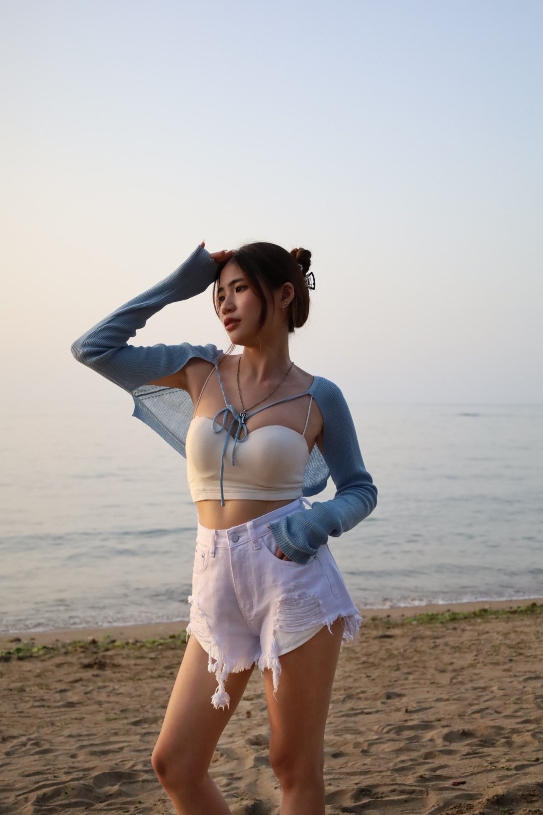 防曬薄針織罩衫