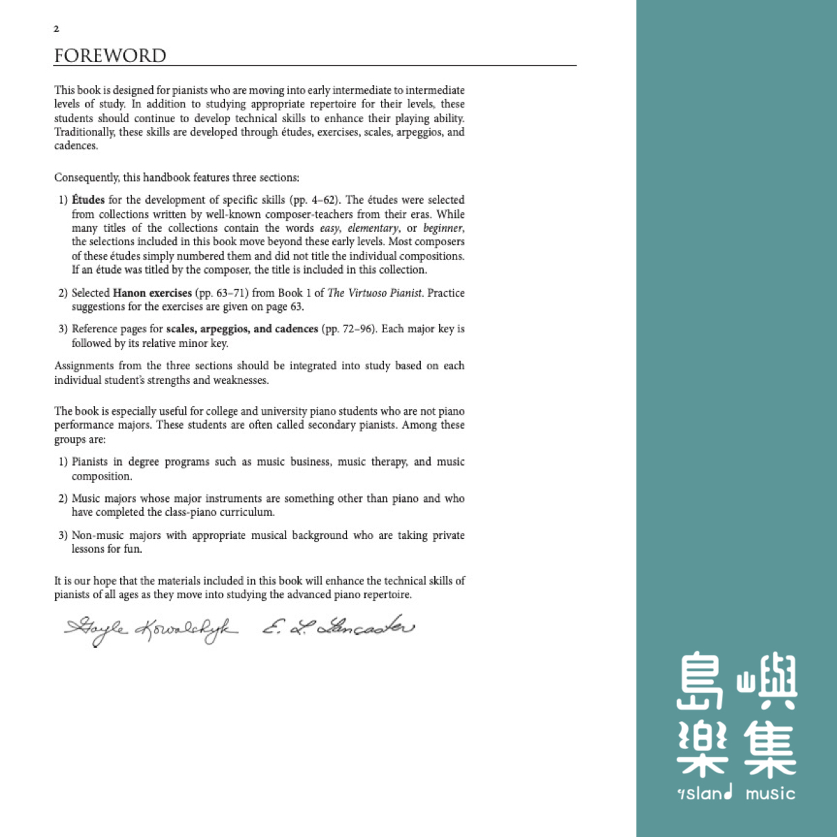 PIANO STUDIES FOR TECHNICAL DEVEL 1