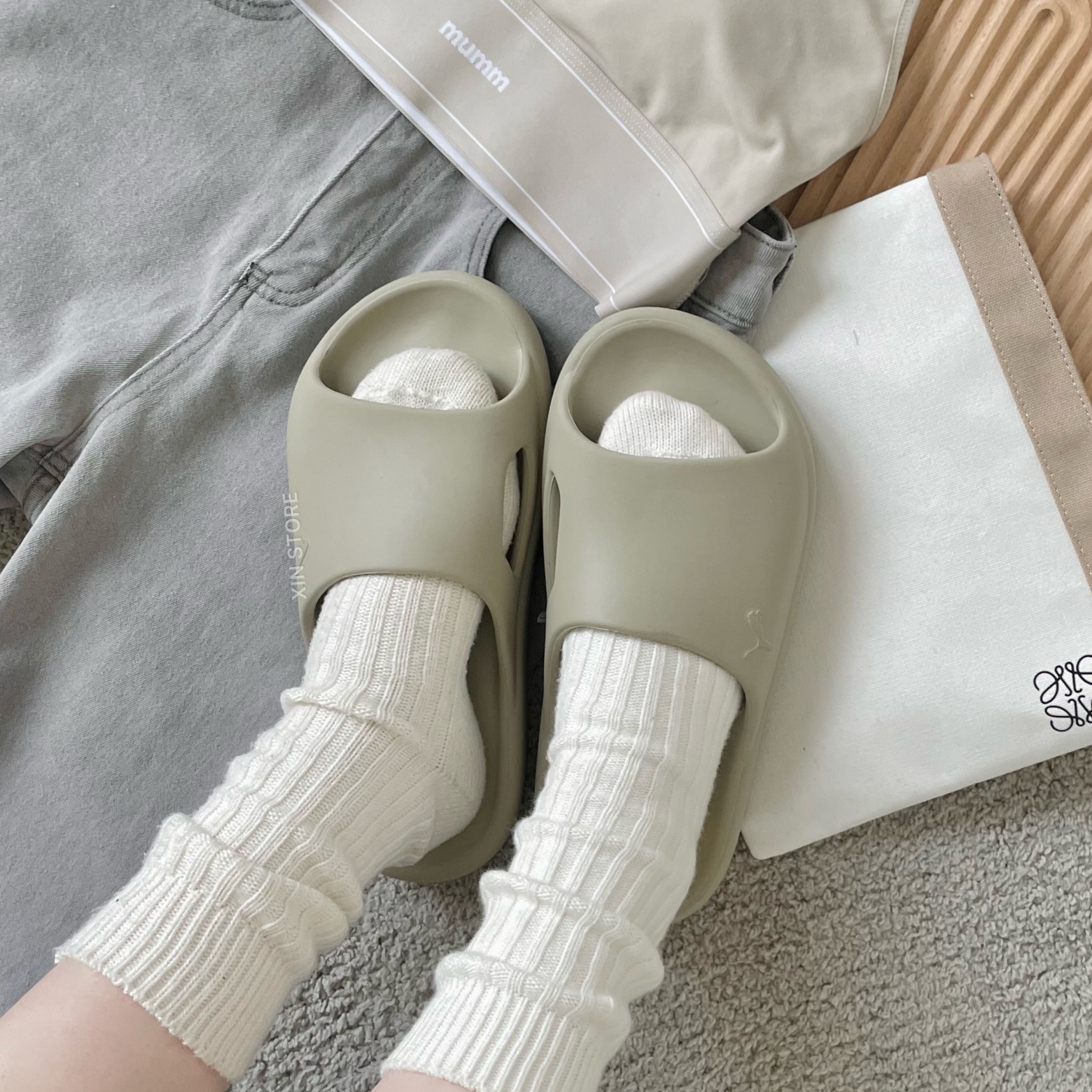 【現貨】Puma Shibui Cat 防水 淋浴 玩水 踩屎感 軟底 運動 拖鞋 黑 白 奶茶 灰 奶綠 可可 酪梨綠