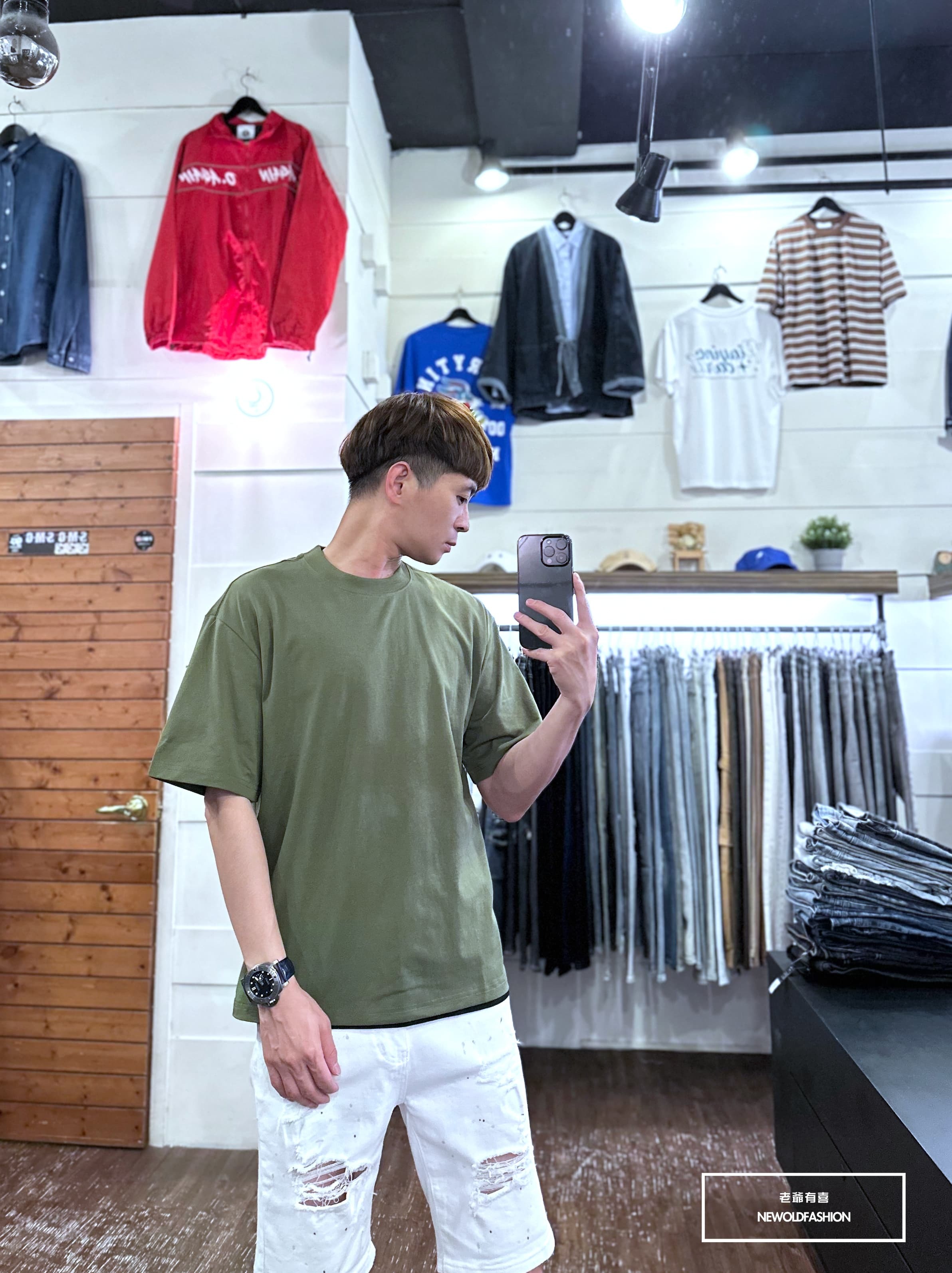 『新品上市』重磅1837小標素面短T(NOF2303C30001)-綠