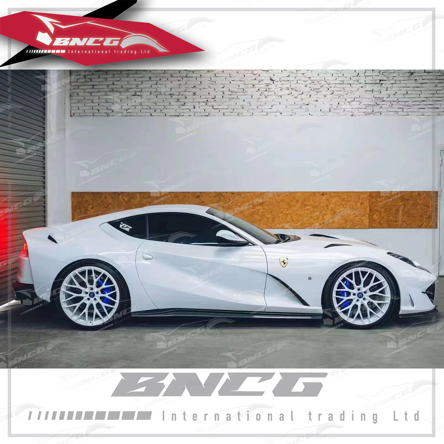 法拉利 Ferrari 812 改裝 卡夢 乾碳纖維 空力套件 Novitec款 大包圍 前下巴 水箱罩飾件 引擎蓋飾件 後照鏡殼 葉子板飾件 側裙 尾翼 後包角