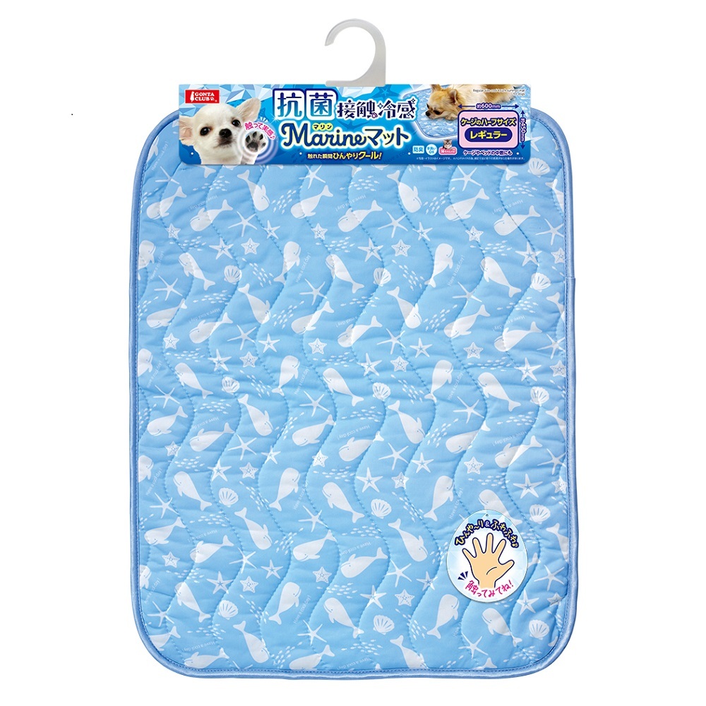 NYANTA CLUB 接觸冷感! 鯨魚印花降溫涼墊 (長方形 60X45cm)