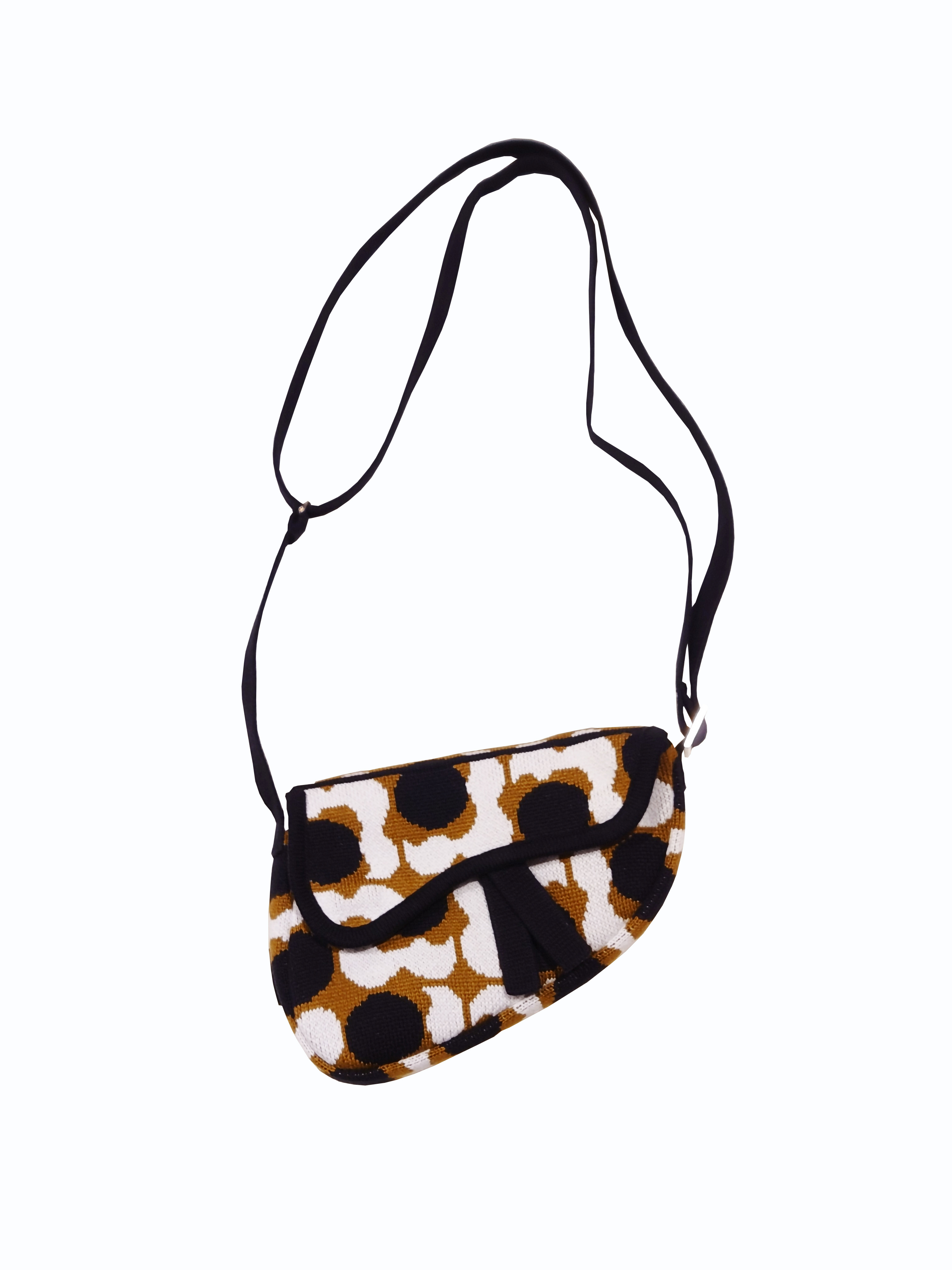 花卉圖案迷你馬鞍袋