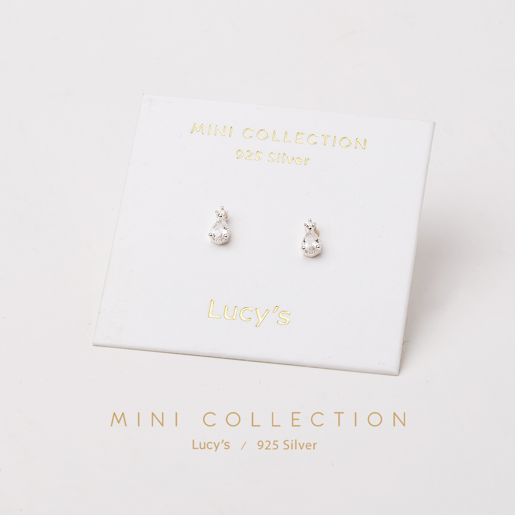 *925純銀〔輕銀系列〕小點滴 耳環 (106889)