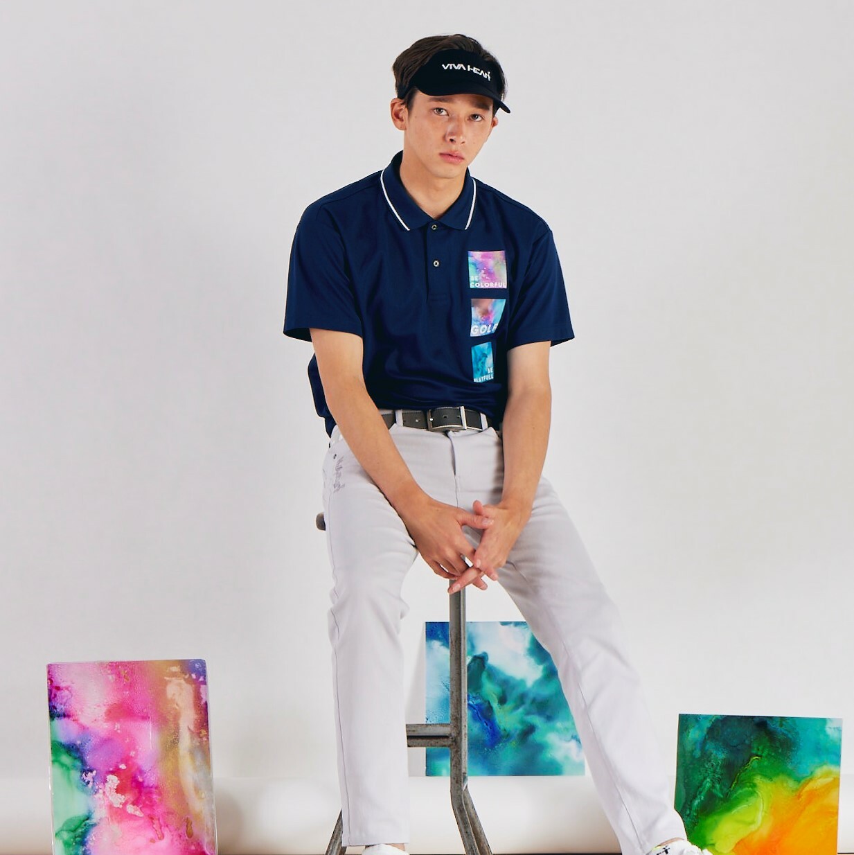 男士 酒精水墨藝術POLO衫