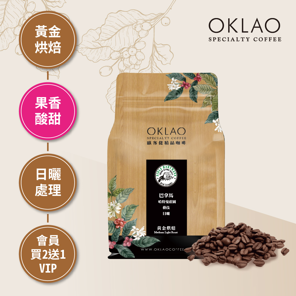 巴拿馬 哈特曼莊園 藝伎 日曬 黃金烘焙(半磅)