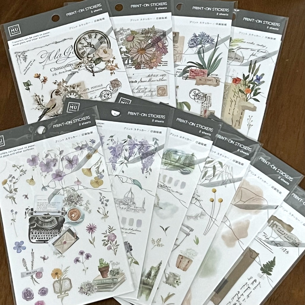 MU．轉印貼紙 Print-On Stickers no.210~218