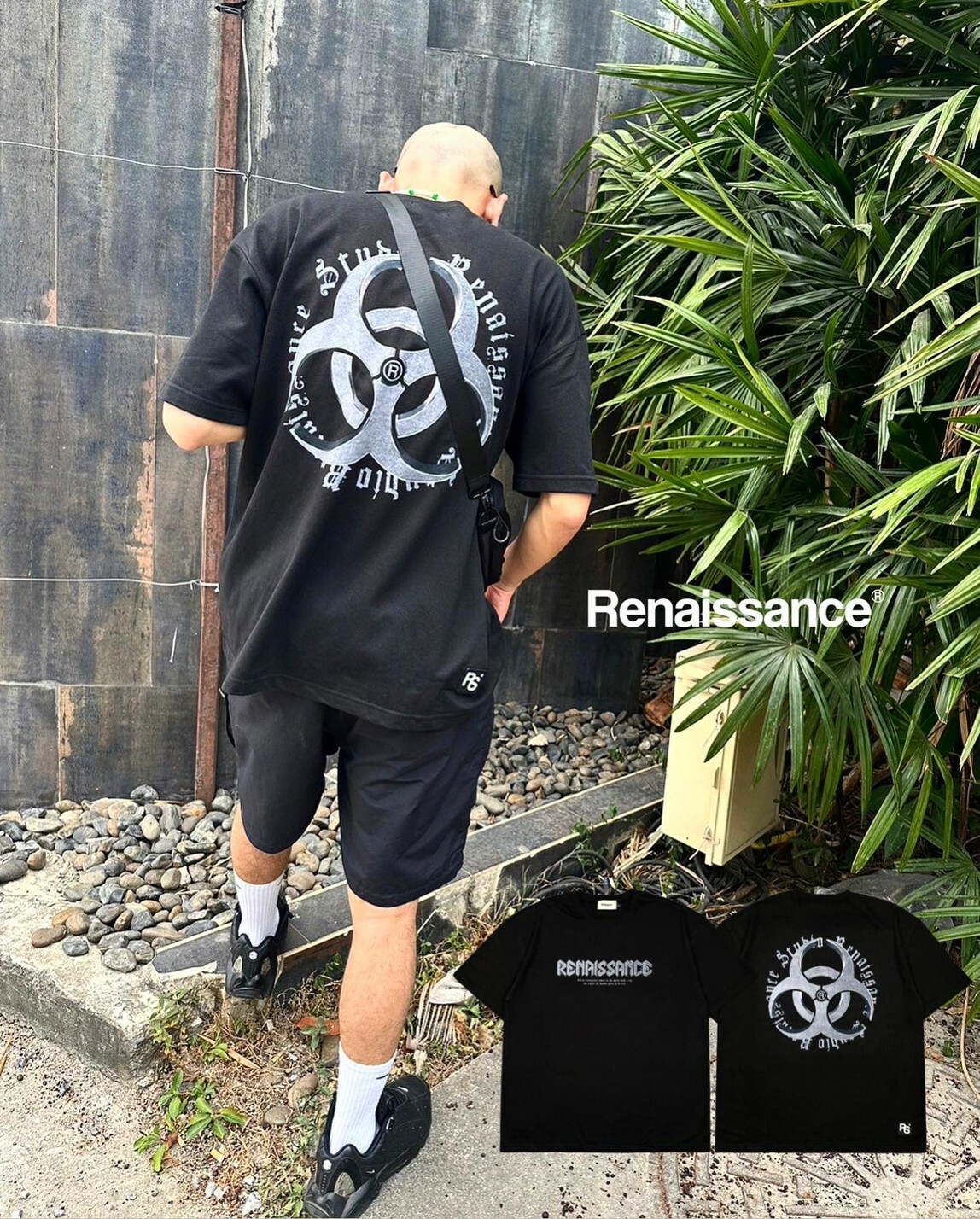 RENAISSANCE 金屬 生化R LOGO 黑銀短袖 T ‘’ Steel Biohazard Tee ‘’