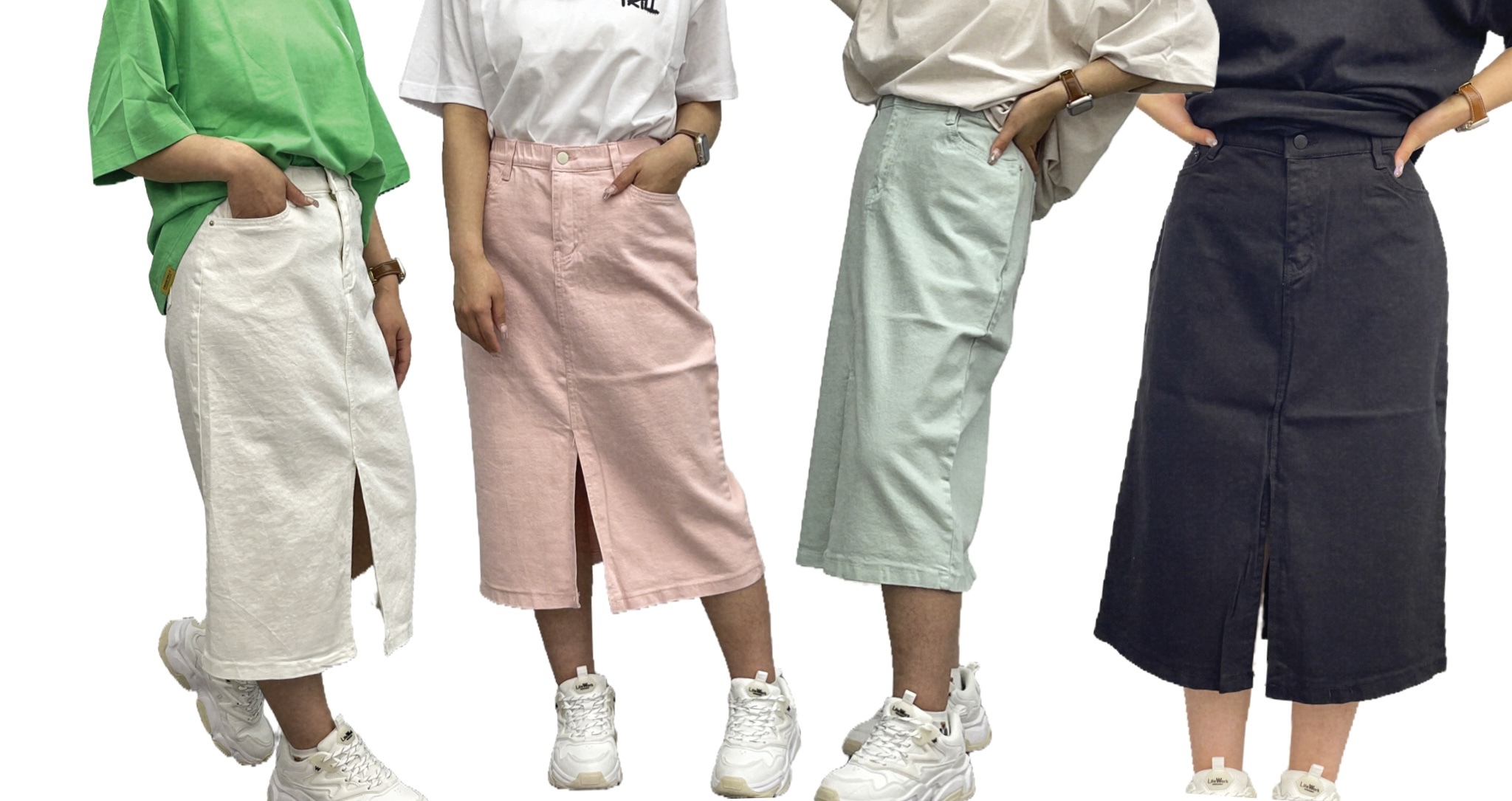 🇰🇷 韓國 馬卡龍色系純棉長裙 （KD882）NO.814