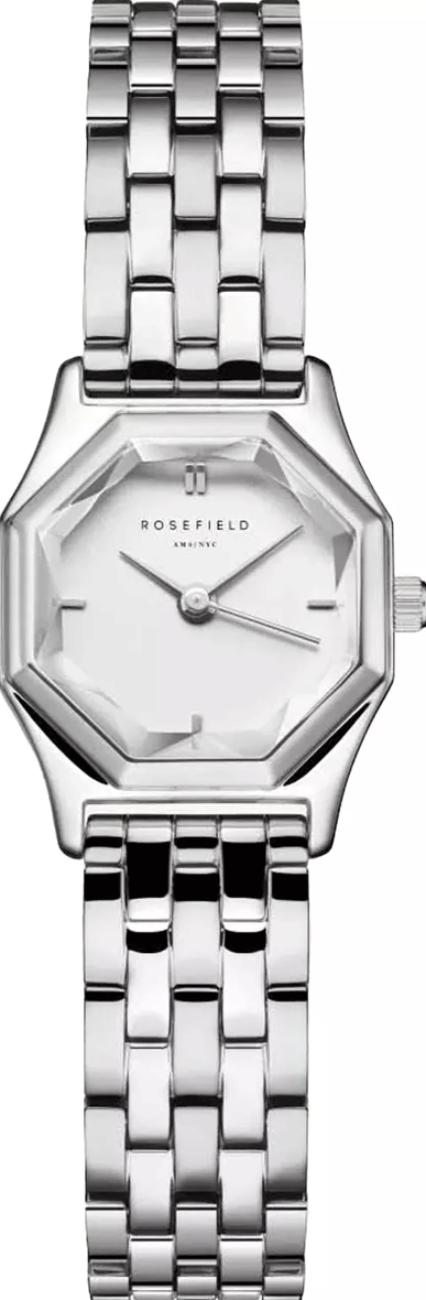 萬年鐘錶 -  【ROSEFIELD】  阿姆斯特丹設計師品牌 The Gemme 系列 復古八角切割不鏽鋼錶帶女錶  GWSSS-G04 錶徑21.5*27.5MM