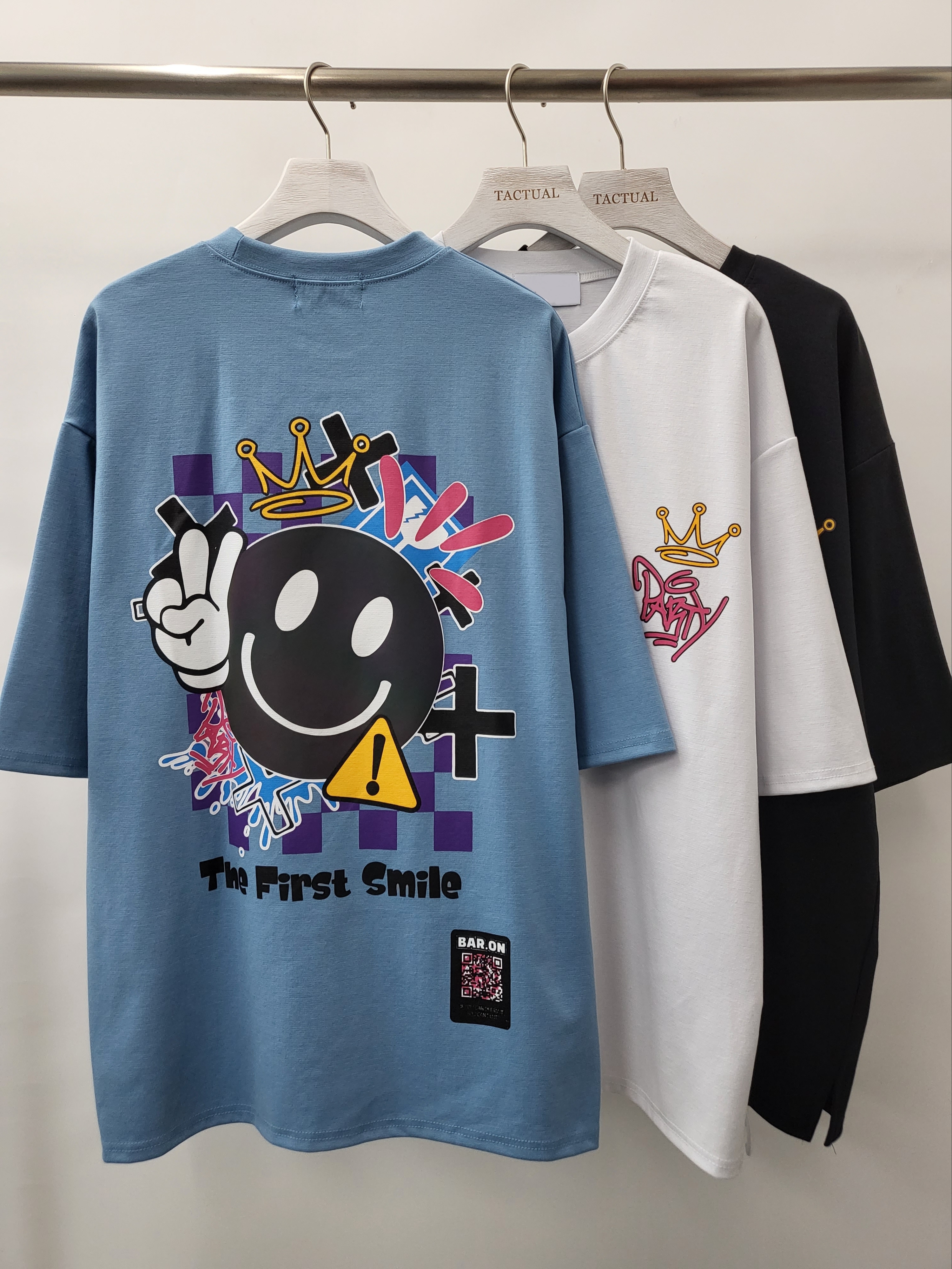 3M反光哈哈笑圖案短袖Tee T4775