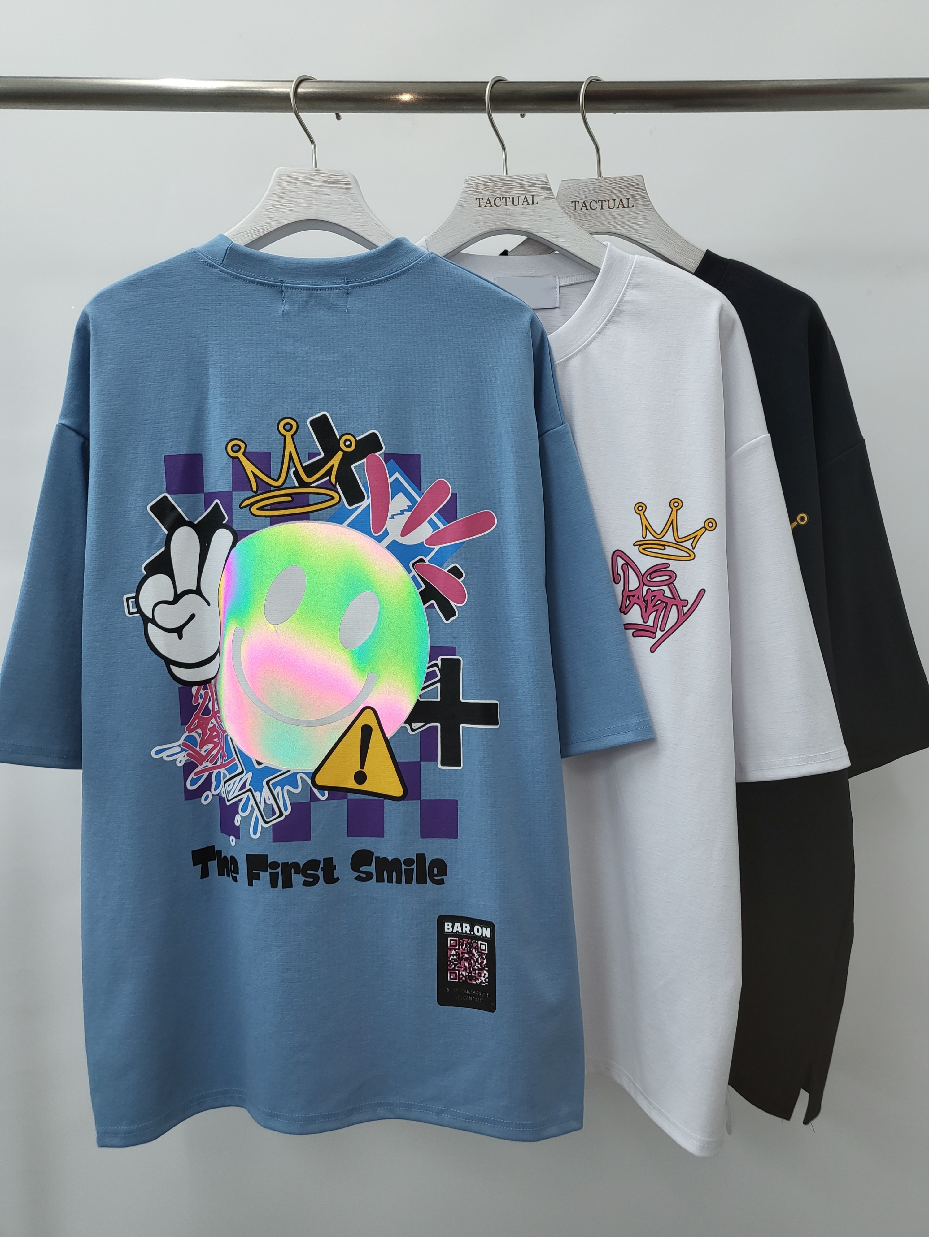 3M反光哈哈笑圖案短袖Tee T4775