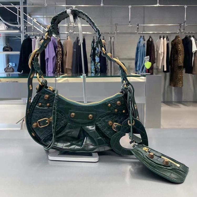 Balenciaga Le Cagole XS 祖母綠 月牙包-M