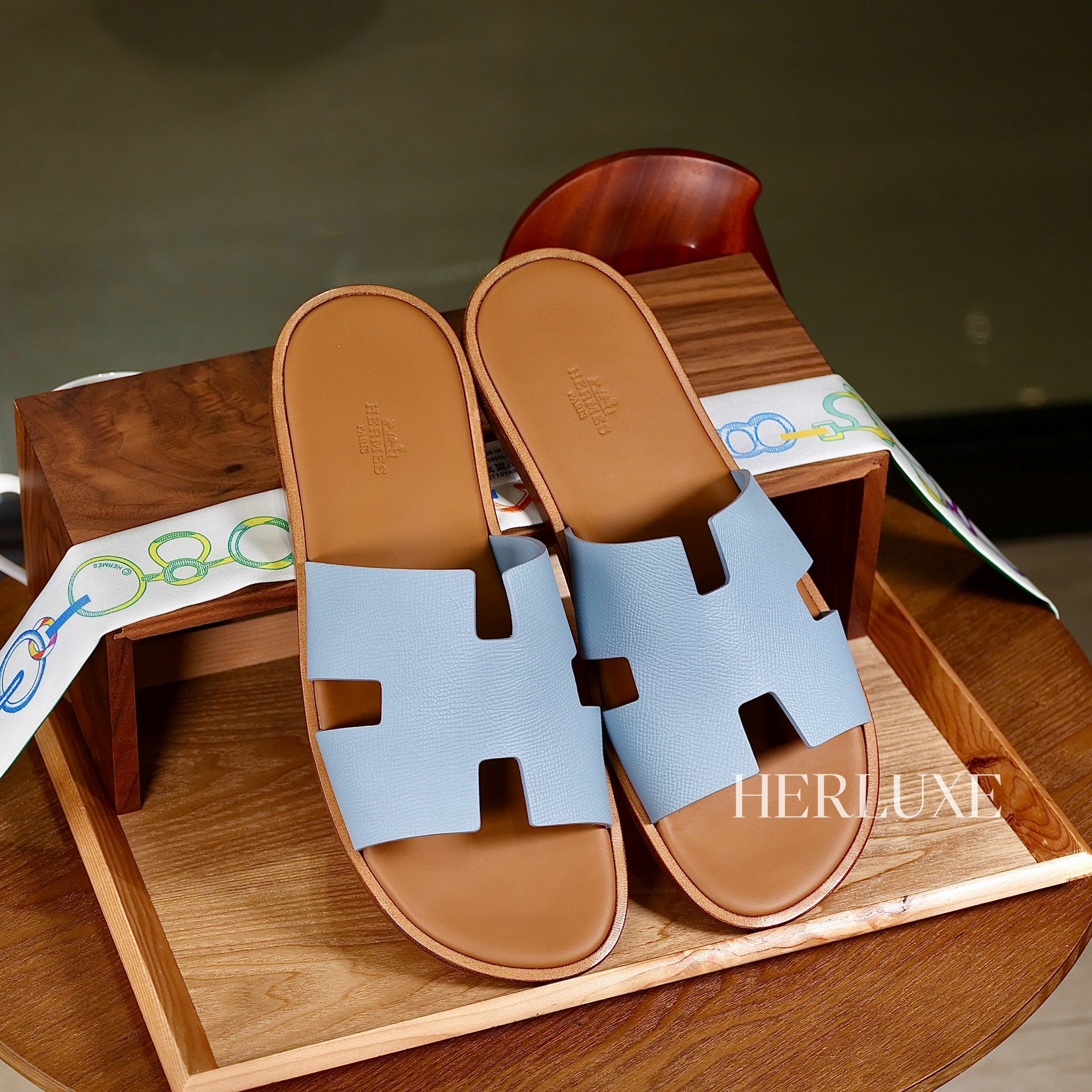 Izmir sandals vert d’eau / naturel  ( 可預訂鞋碼）