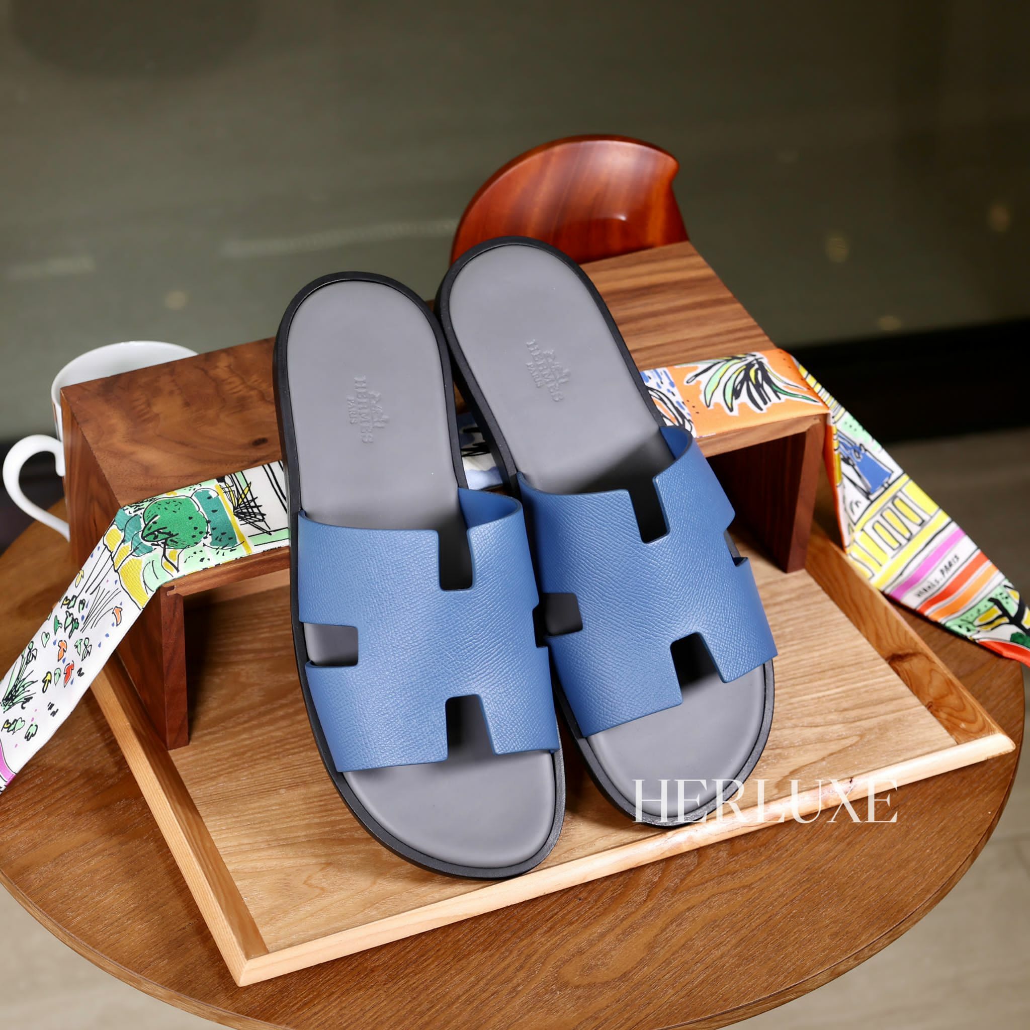 Izmir sandals bleu bleuet/gris osmium size 41