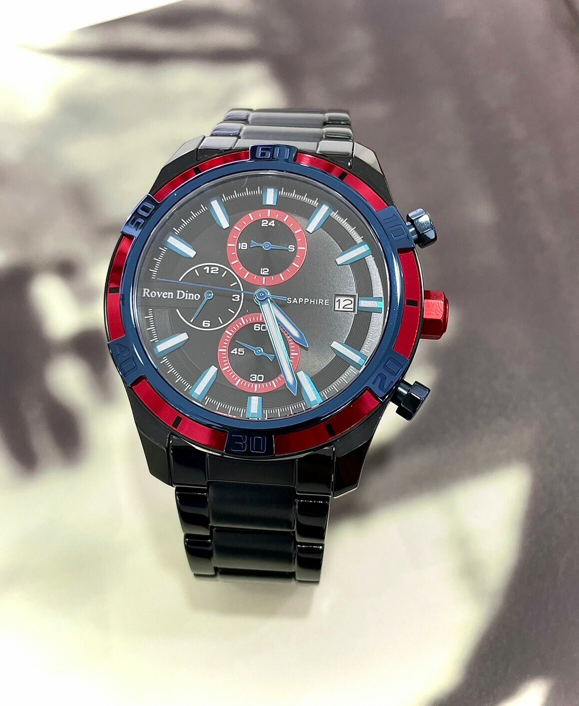 【Roven Dino羅梵迪諾】登峰造極雙時區腕錶 RD6098B 44mm 現代鐘錶