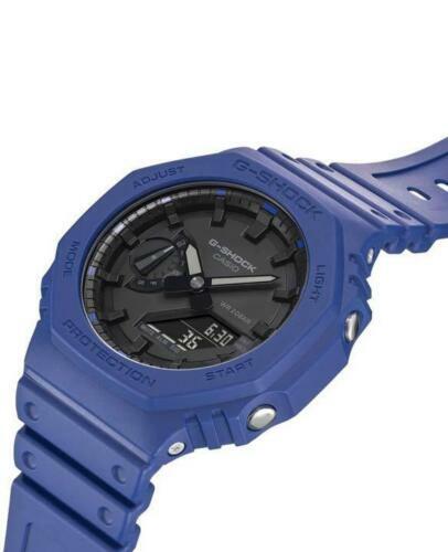 萬年鐘錶 - G-SHOCK  藍色款八角錶殼電子錶   GA-2100-2A  錶徑 : 48.5 mm