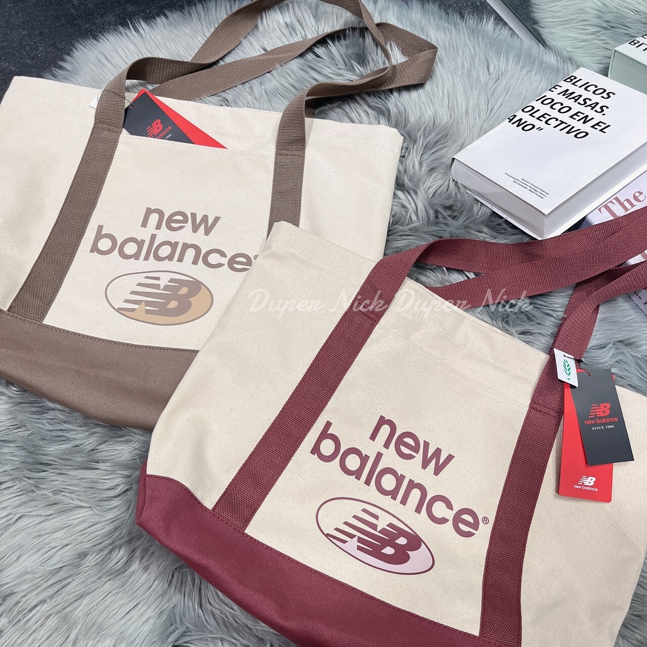 New Balance 大容量帆布肩背托特包 兩色