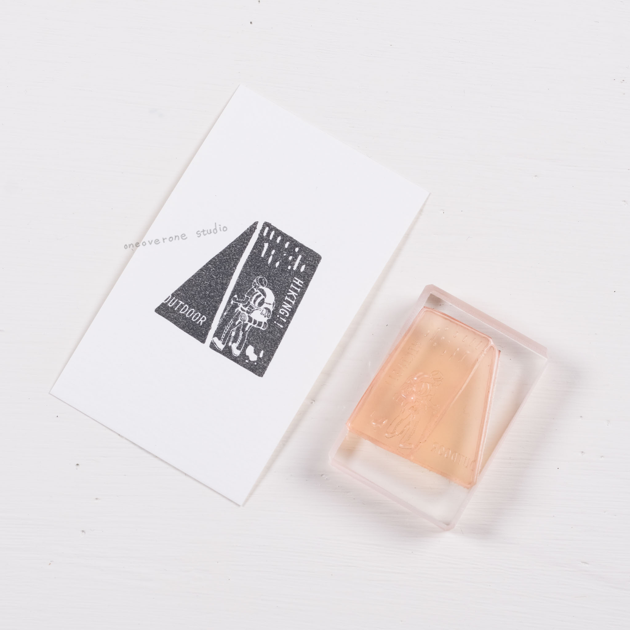 Let's go hiking  膠版印章 /一分之一工作室/TAIWAN