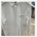 [S] DKNY HIGH LOW POPLON SHIRT,WHITE, P31M0RY2-WHITE (SD429)