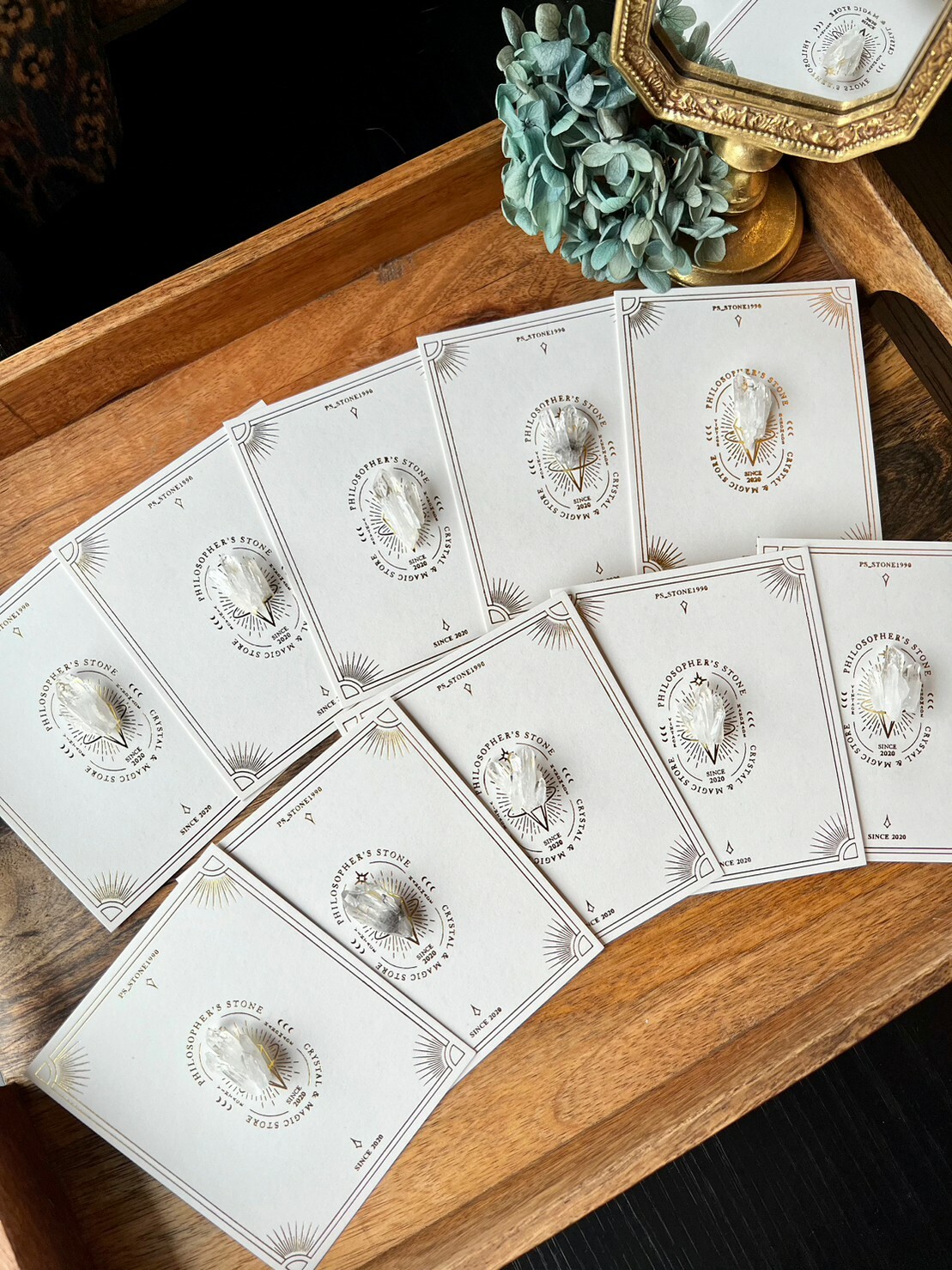 天然迷你白水晶簇耳環(單賣)