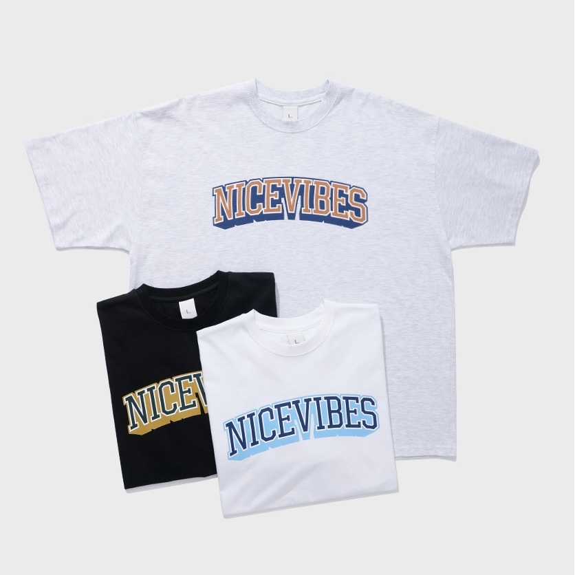 <預購> 韓國TWN NICEVIBES 英字母高磅純棉短T