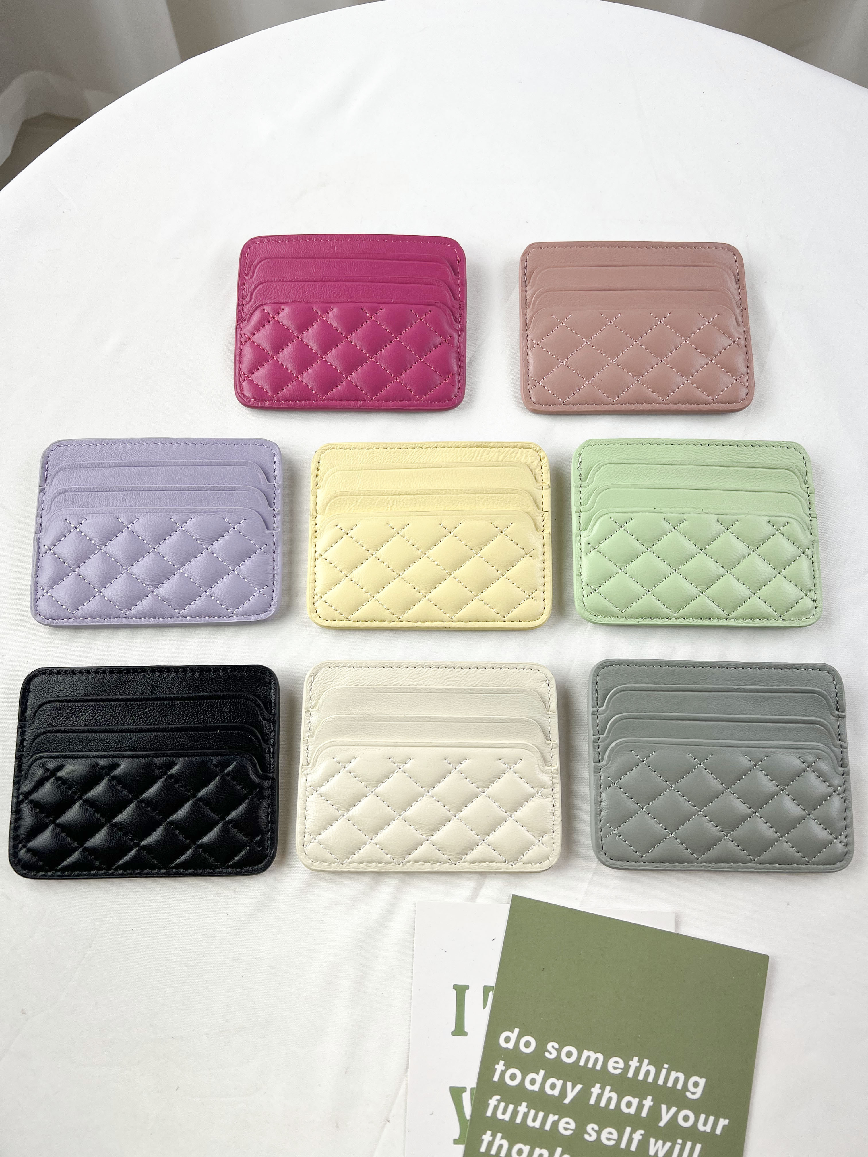 菱格紋羊皮卡夾 / 卡包 #3109