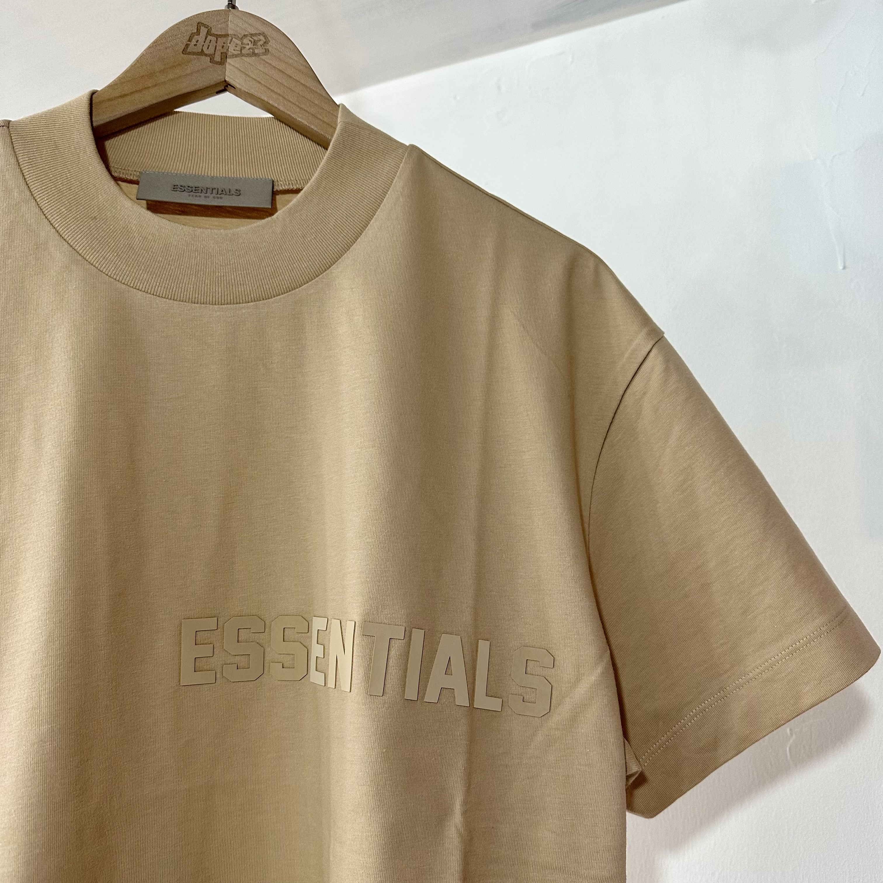 Fear Of God Essentials Silicon Logo Tee Sand
