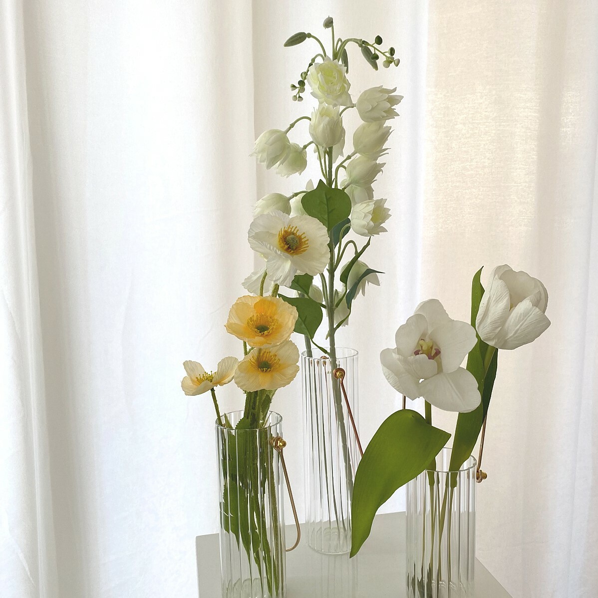 《2014》韓風豎紋插花玻璃小花瓶