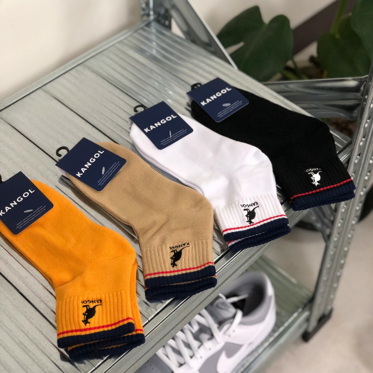 Kangol 刺繡Logo 中筒襪 61511843 / 61521843