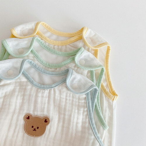 (現貨) DTD網面透氣莫代爾3層棉紗馬甲睡袋